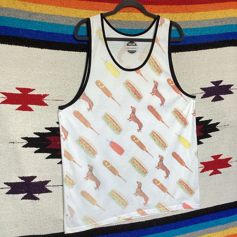 Valor collective Weiner dog hot dog tank top